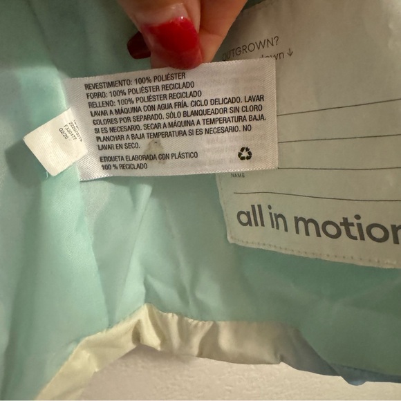 All In Motion Puffer Rainbow Pastel Multi-Colored Jacket w/Hood. Size XS… - Picture 8 of 16